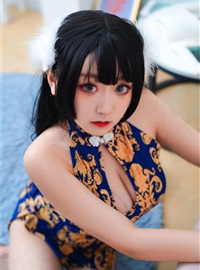 Naoyuki Enda NO.020 blue cheongsam(1)